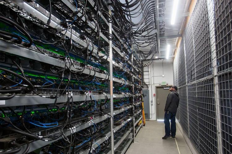An energy-efficient mining rig setup, demonstrating key strategies for reducing power consumption in cryptocurrency mining
